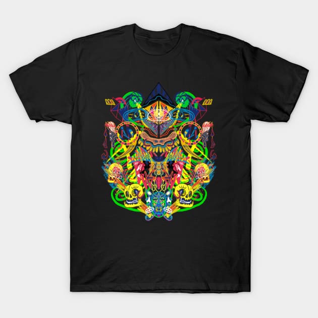 skull eye piramid T-Shirt by indi art